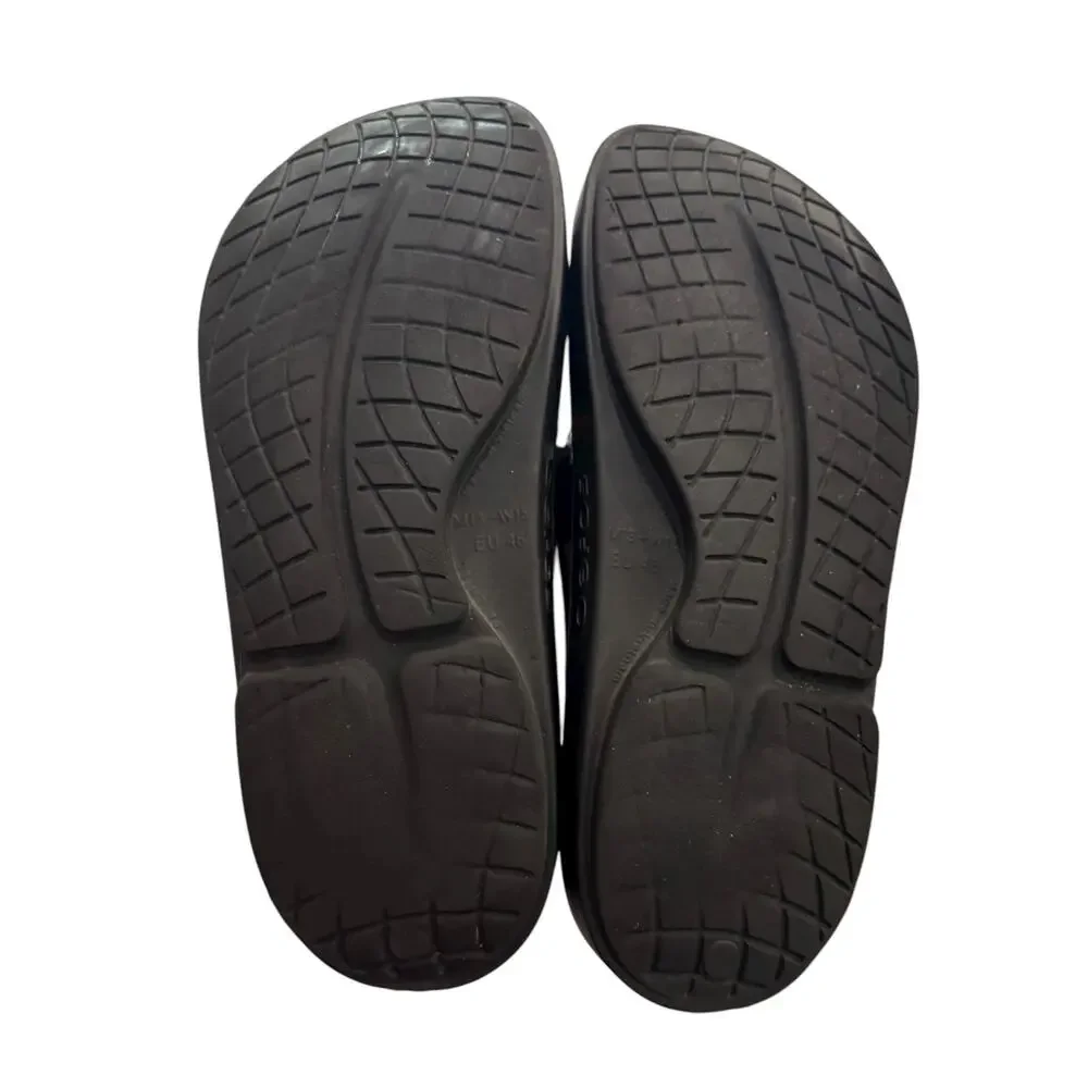 OOFOS OOriginal Sport Black Recovery Thong Sandals Men’s US 13